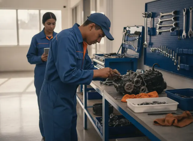 Estudiante de Mecánica de motos